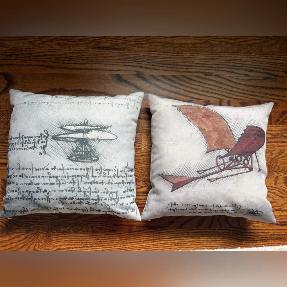 2 Printed Accent Pillows